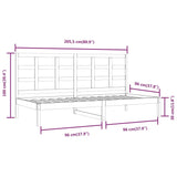 Lit de jour sans matelas blanc 90x200 cm bois de pin massif