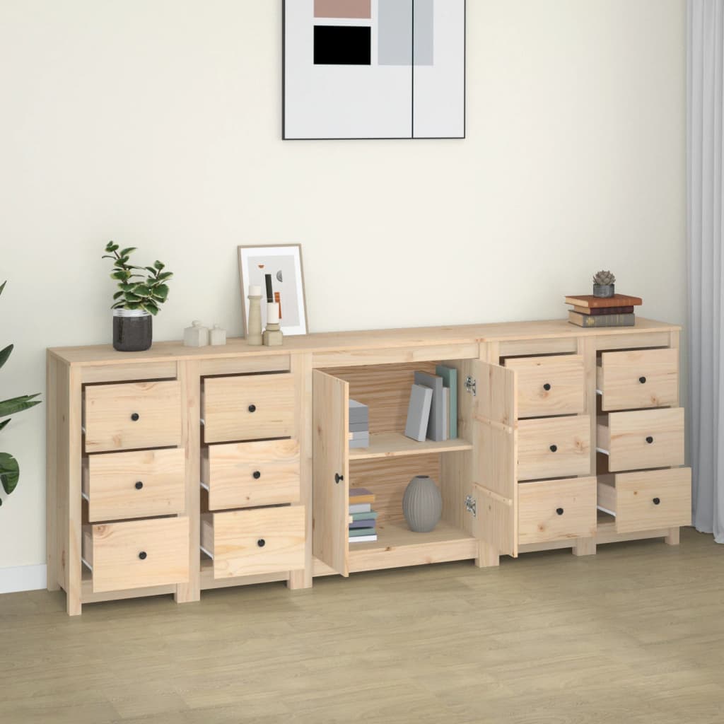 Buffet 230x35x80 cm Bois massif de pin