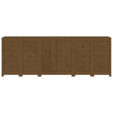 Buffet Marron miel 230x35x80 cm Bois massif de pin