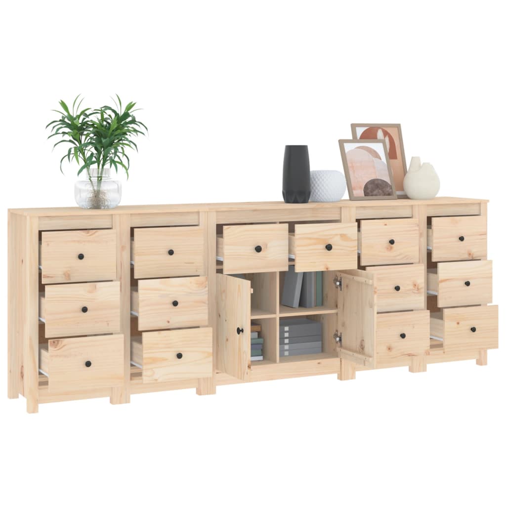 Buffet 230x35x80 cm Bois massif de pin