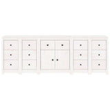 Buffet Blanc 230x35x80 cm Bois massif de pin