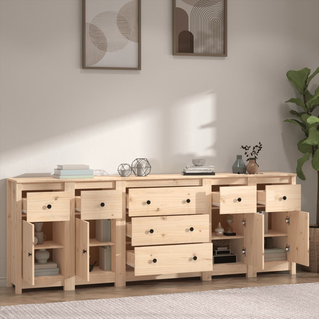 Buffet 230x35x80 cm Bois massif de pin