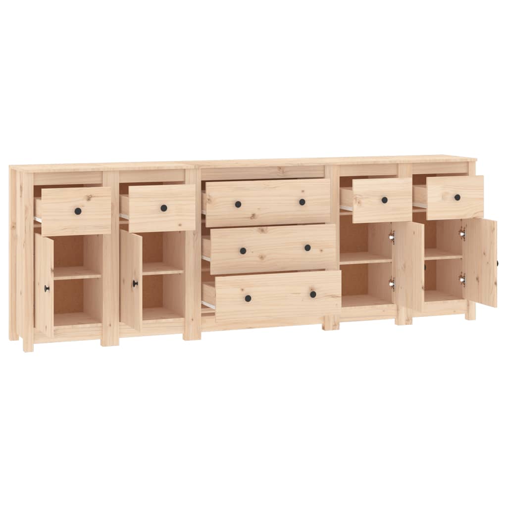 Buffet 230x35x80 cm Bois massif de pin