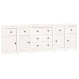 Buffet Blanc 230x35x80 cm Bois massif de pin