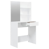 Ensemble de coiffeuse Blanc brillant 74,5x40x141 cm