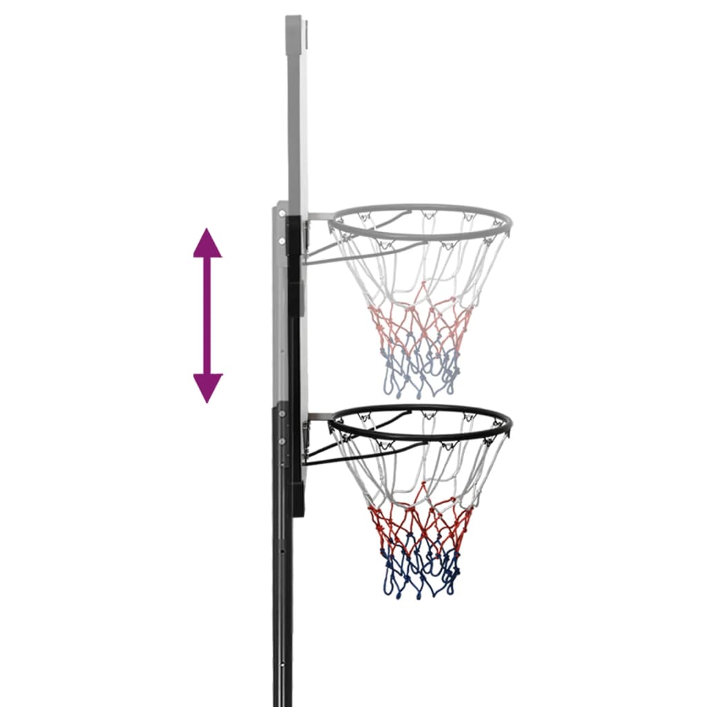 Support de basket-ball Transparent 280-350 cm Polycarbonate