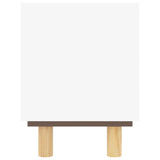 Meuble TV Blanc 80x30x40 cm Bois de pin massif et rotin naturel