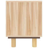 Meuble TV Marron 105x30x40 cm Bois de pin massif rotin naturel