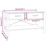 Couchtisch Weiß 82x48x45 cm Holzwerkstoff