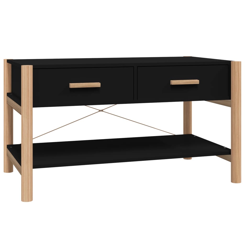 Table basse Noir 82x48x45 cm Bois d'ingénierie