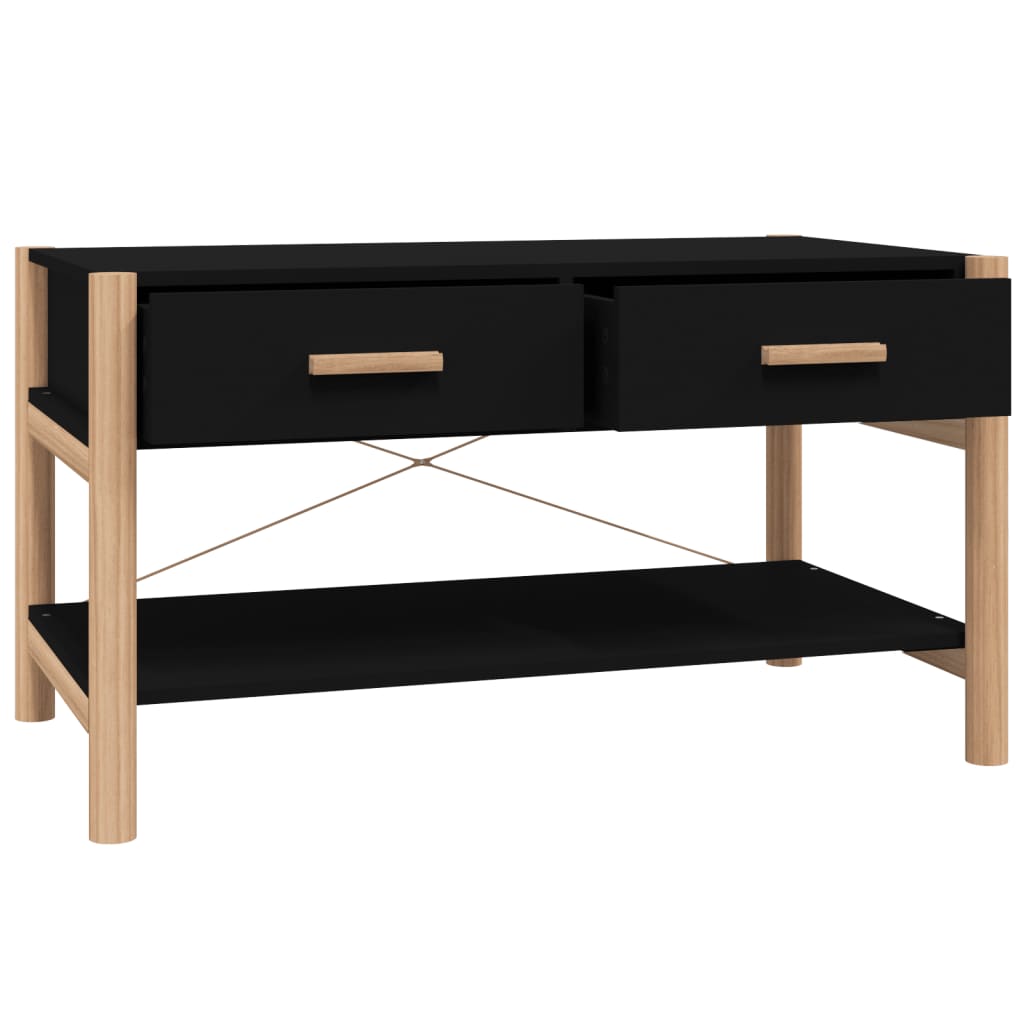 Table basse Noir 82x48x45 cm Bois d'ingénierie