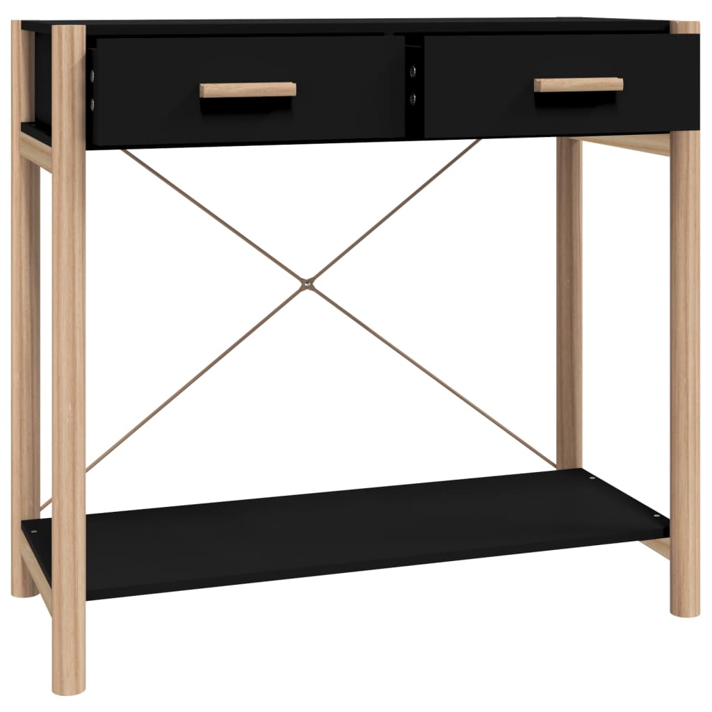 Table console Noir 82x38x75 cm Bois d'ingénierie