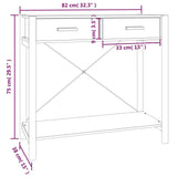 Table console Noir 82x38x75 cm Bois d'ingénierie