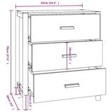 Buffet Blanc 62x38x70 cm Bois d'ingénierie