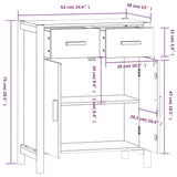 Buffet Blanc 62x38x75 cm Bois d'ingénierie