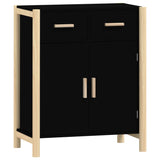 Schwarzes Sideboard 62x38x75 cm Holzwerkstoff