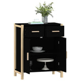 Schwarzes Sideboard 62x38x75 cm Holzwerkstoff