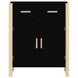 Schwarzes Sideboard 62x38x75 cm Holzwerkstoff