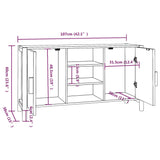 Buffet Blanc 107x38x60 cm Bois d'ingénierie