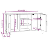 Sideboard 107x38x60 cm Holzwerkstoff