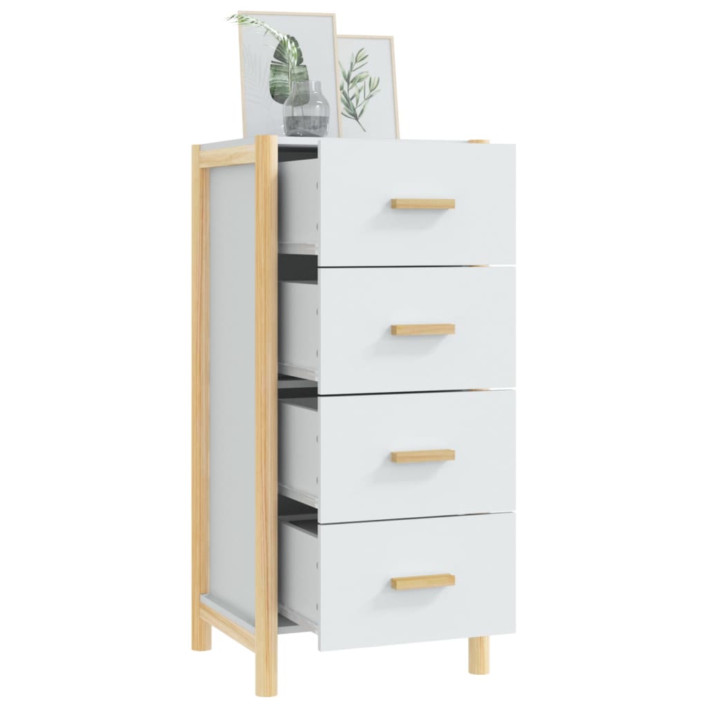 High sideboard White 42x38x90 cm Engineered wood