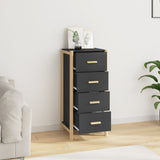 Black high sideboard 42x38x90 cm Engineered wood