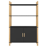 Buffet haut Noir 80x40x121 cm Bois d'ingénierie