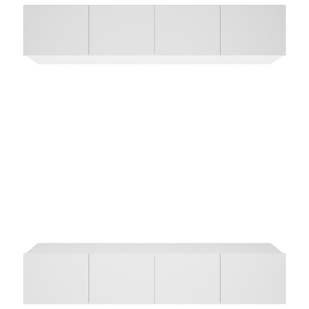 Meubles TV 4 pcs blanc 80x30x30 cm bois d'ingénierie