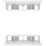 Meubles TV 4 pcs blanc 80x30x30 cm bois d'ingénierie