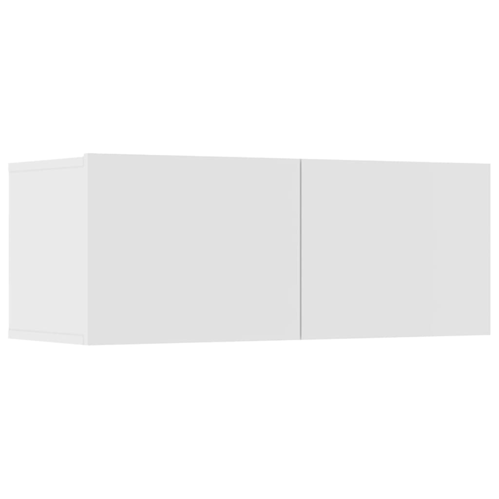 Meubles TV 4 pcs blanc 80x30x30 cm bois d'ingénierie