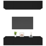 Meubles TV 4 pcs Noir 80x30x30 cm Bois d'ingénierie