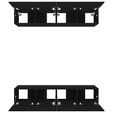 Meubles TV 4 pcs Noir 80x30x30 cm Bois d'ingénierie