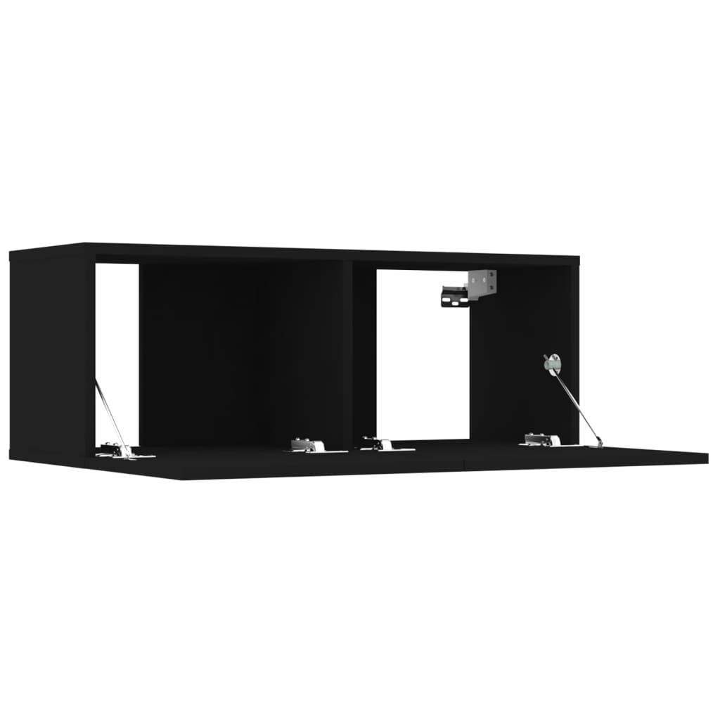 Meubles TV 4 pcs Noir 80x30x30 cm Bois d'ingénierie