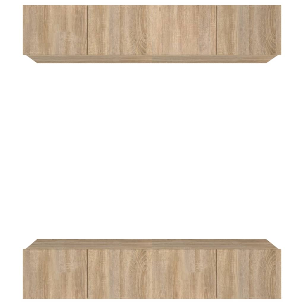 Meubles TV 4 pcs chêne sonoma 80x30x30 cm bois d'ingénierie