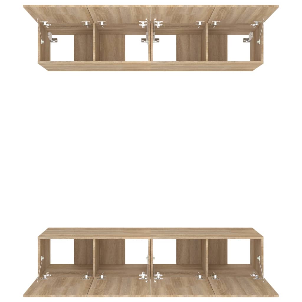 Meubles TV 4 pcs chêne sonoma 80x30x30 cm bois d'ingénierie