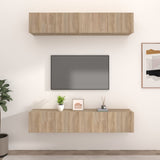 Meubles TV 4 pcs chêne sonoma 80x30x30 cm bois d'ingénierie