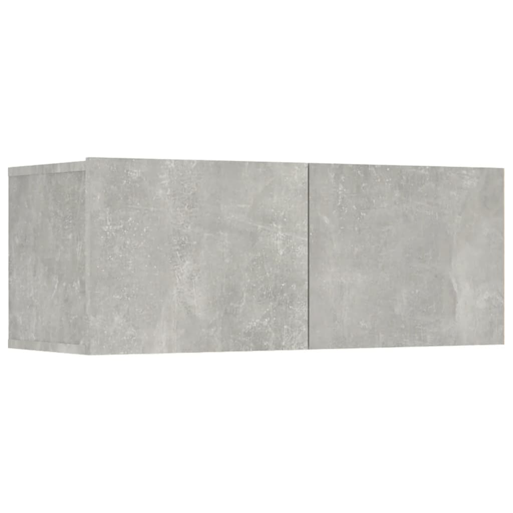 Meubles TV 4 pcs gris béton 80x30x30 cm bois d'ingénierie