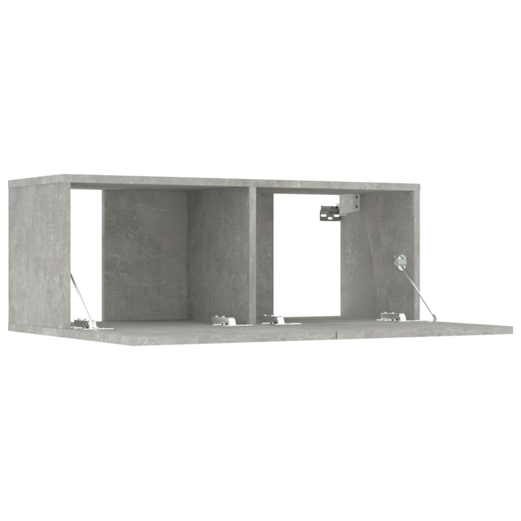 TV cabinet 4 pcs concrete gray 80x30x30 cm engineered wood