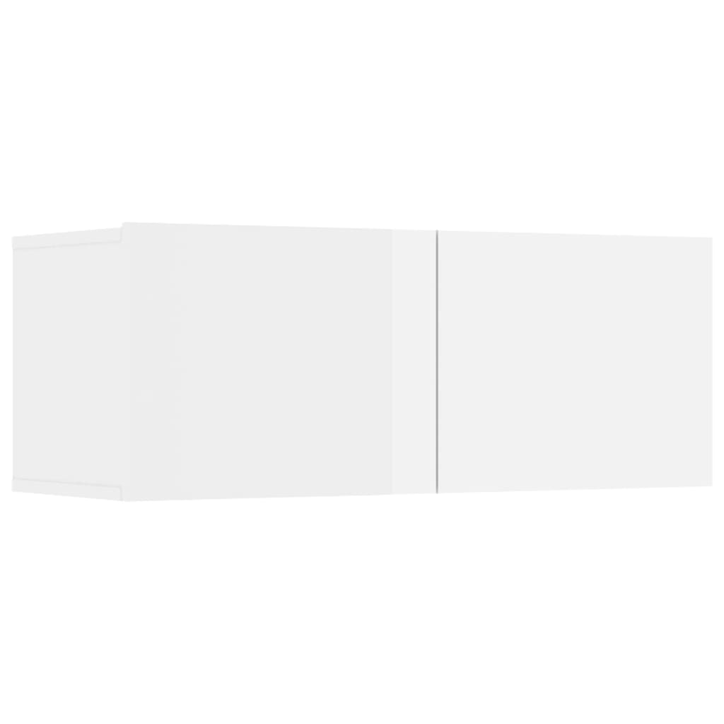 Meubles TV 4 pcs Blanc brillant 80x30x30 cm Bois d'ingénierie