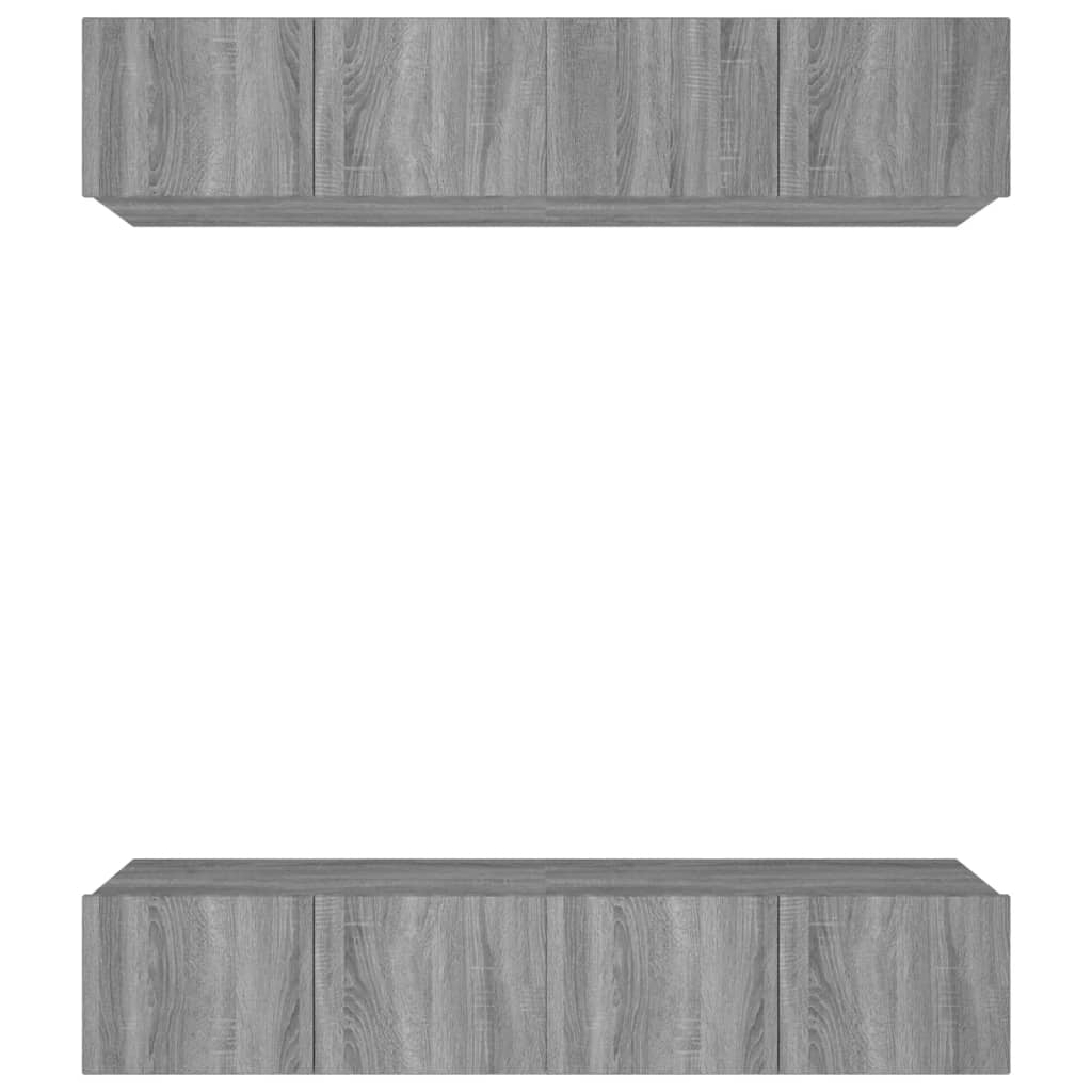 Meubles TV 4 pcs sonoma gris 80x30x30 cm bois d'ingénierie