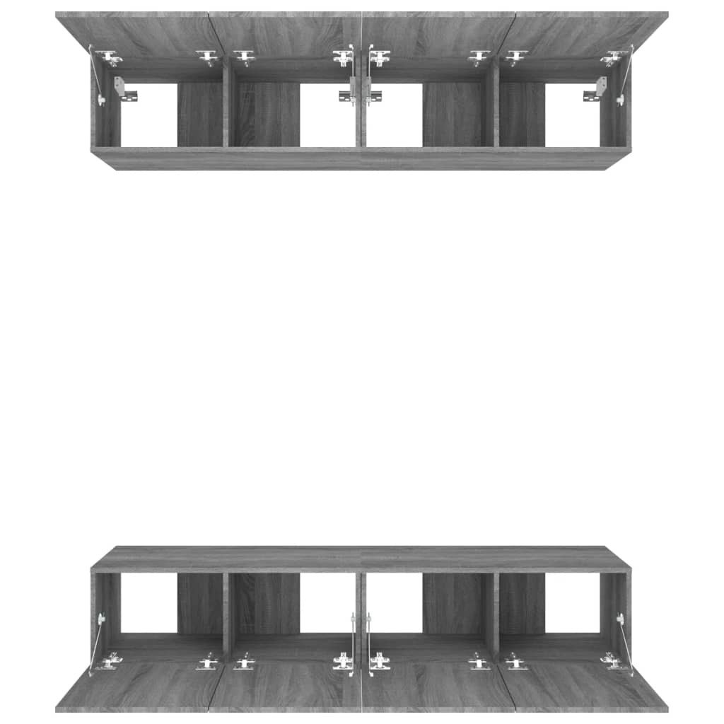 Meubles TV 4 pcs sonoma gris 80x30x30 cm bois d'ingénierie