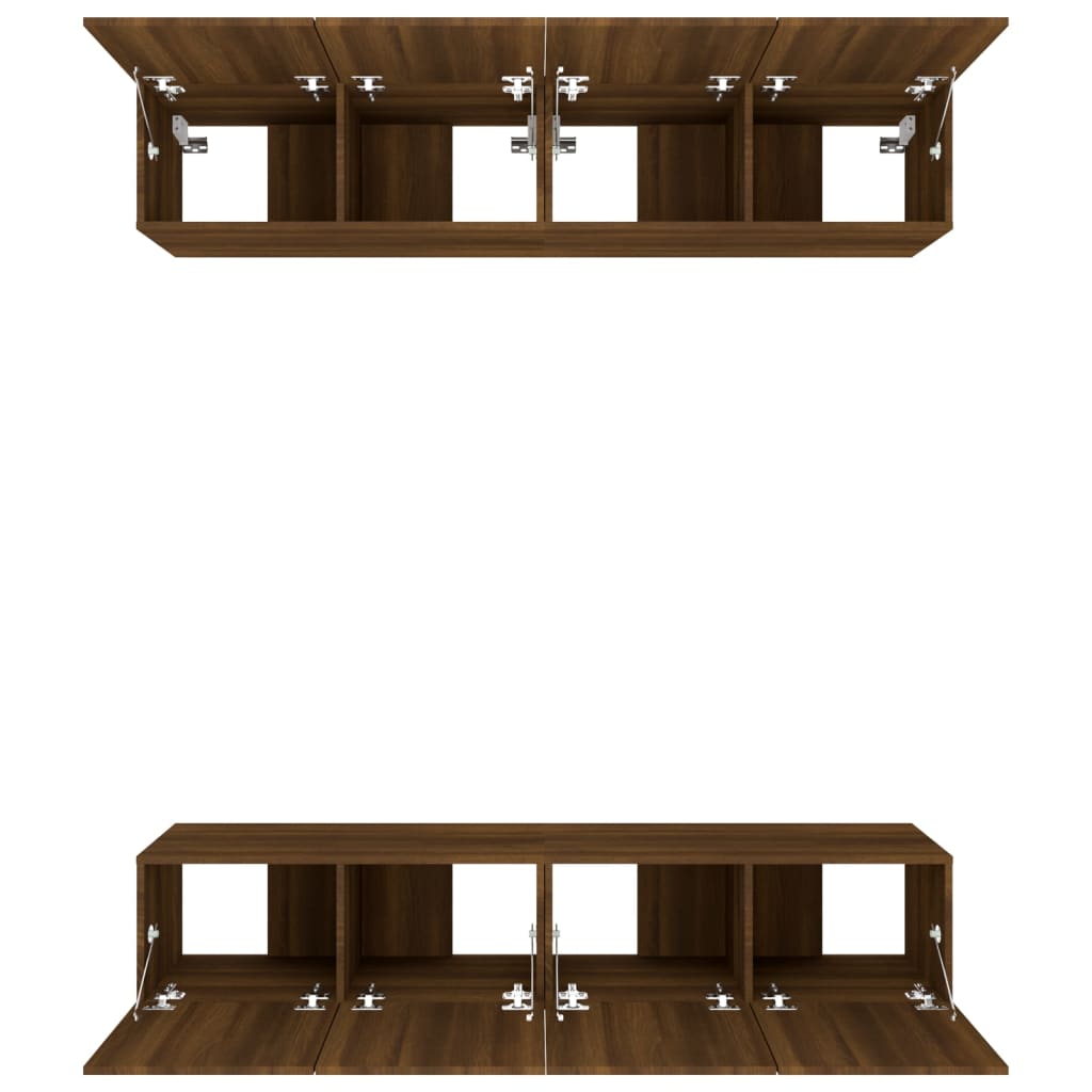 Meubles TV 4 pcs chêne marron 80x30x30 cm bois ingénierie