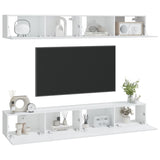 Meubles TV muraux 4 pcs blanc 100x30x30 cm