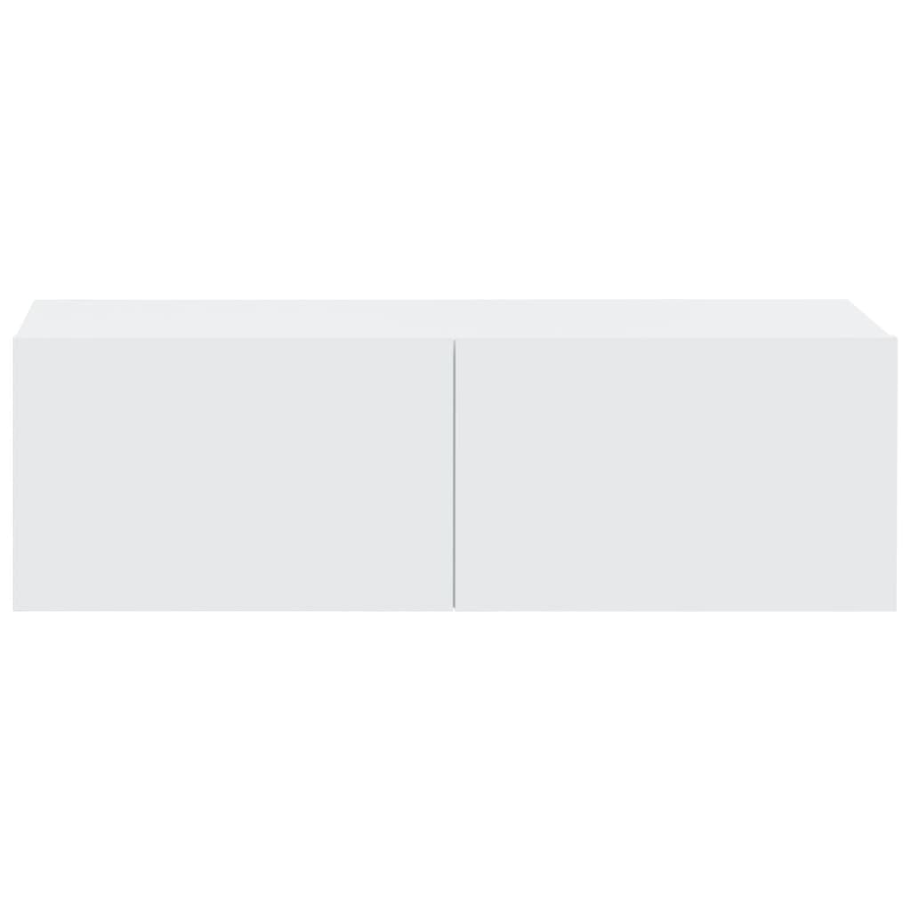 Meubles TV muraux 4 pcs blanc 100x30x30 cm