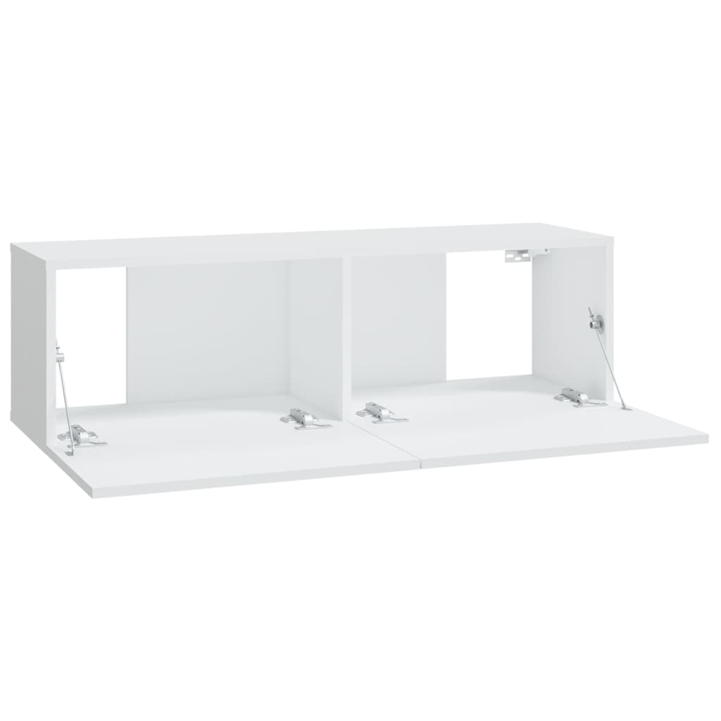 Meubles TV muraux 4 pcs blanc 100x30x30 cm