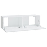 Meubles TV muraux 4 pcs blanc 100x30x30 cm