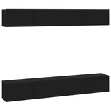 Meubles TV muraux 4 pcs Noir 100x30x30 cm