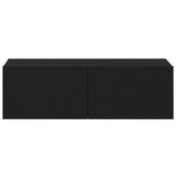 Meubles TV muraux 4 pcs Noir 100x30x30 cm