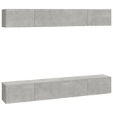 Meubles TV muraux 4 pcs Gris béton 100x30x30 cm