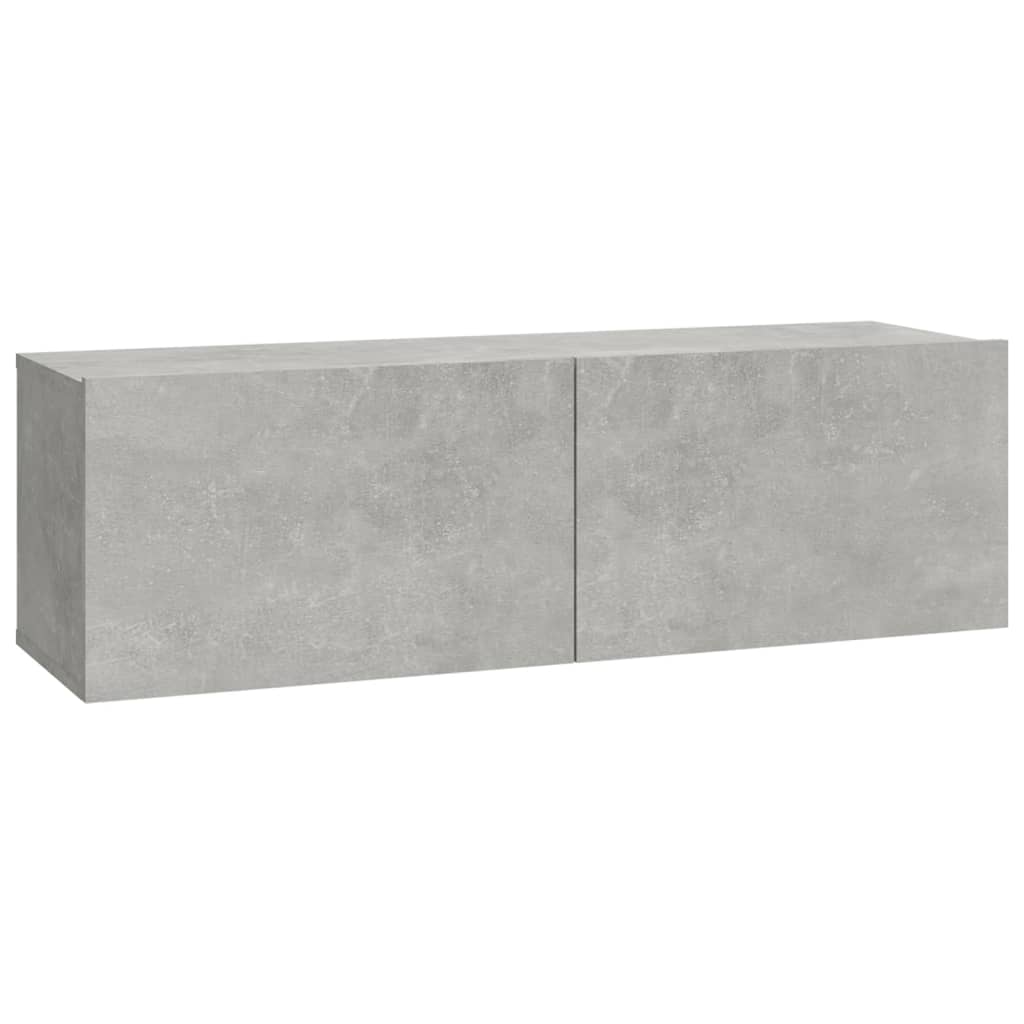 Meubles TV muraux 4 pcs Gris béton 100x30x30 cm